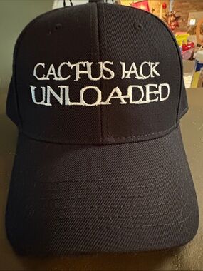 Cactus Jack Unloaded Black Embroidered Baseball Cap